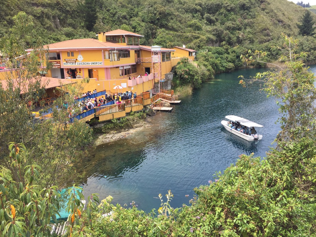 During your visit to Cuicocha on the weekends you can make a boat tour