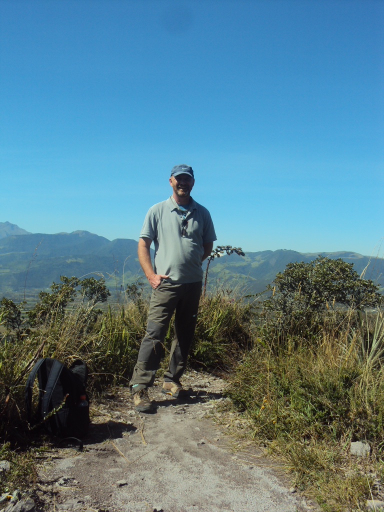 Photo of myself on the hiking trail, presentation contact page