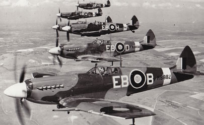 English Spitfires on their way to Germany