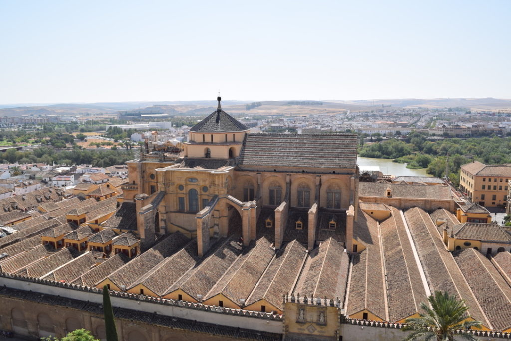 Bird-eye view of the mosque cathedral of Córdoba, Spain.
