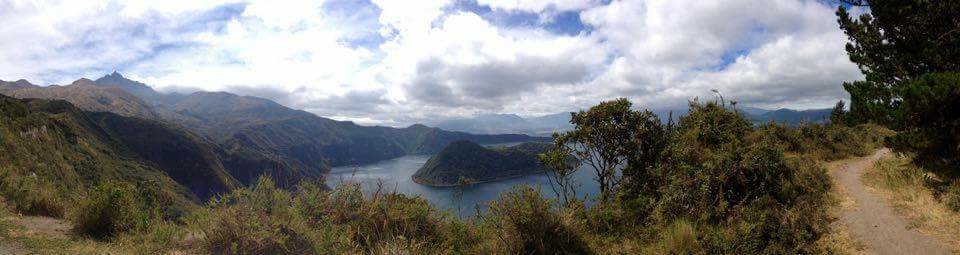 The Cuicocha crater lake, near Otavalo, Ecuador