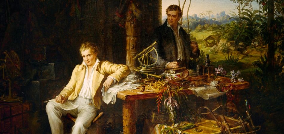 Painting of Alexander von Humboldt & Aimé Bonpland on their journey through the Americas