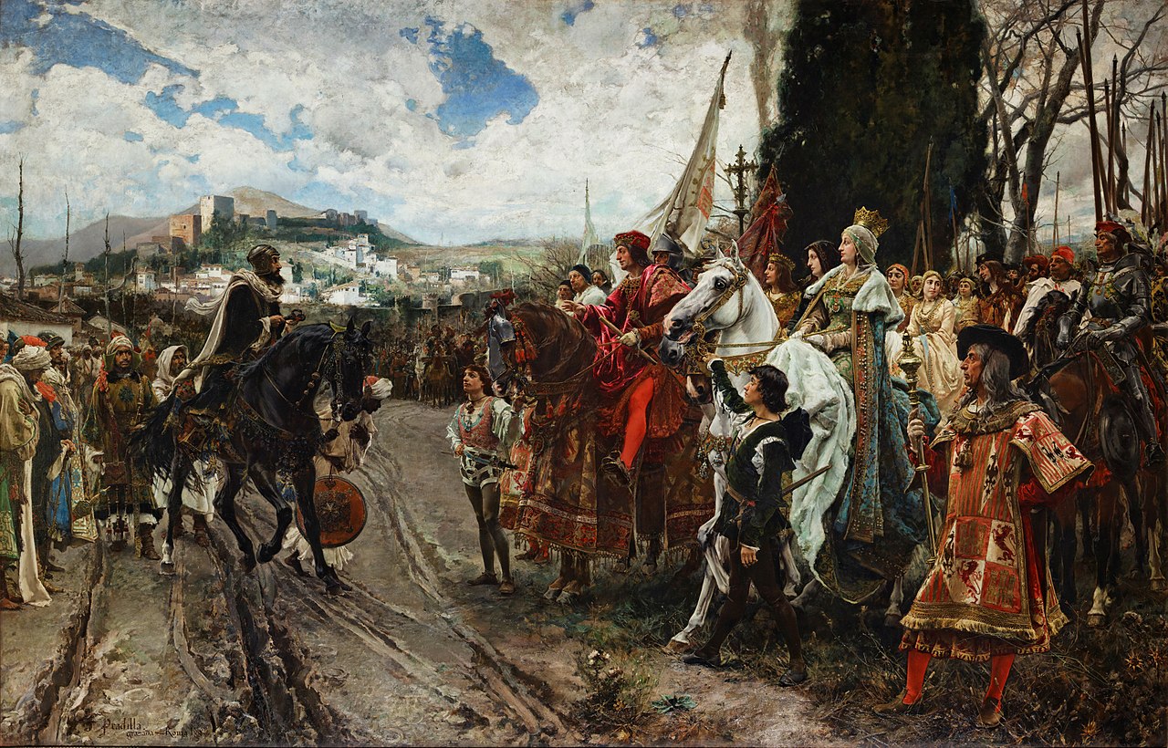 Painting: Granada handed over to the Catholic kings of Spain, 1492