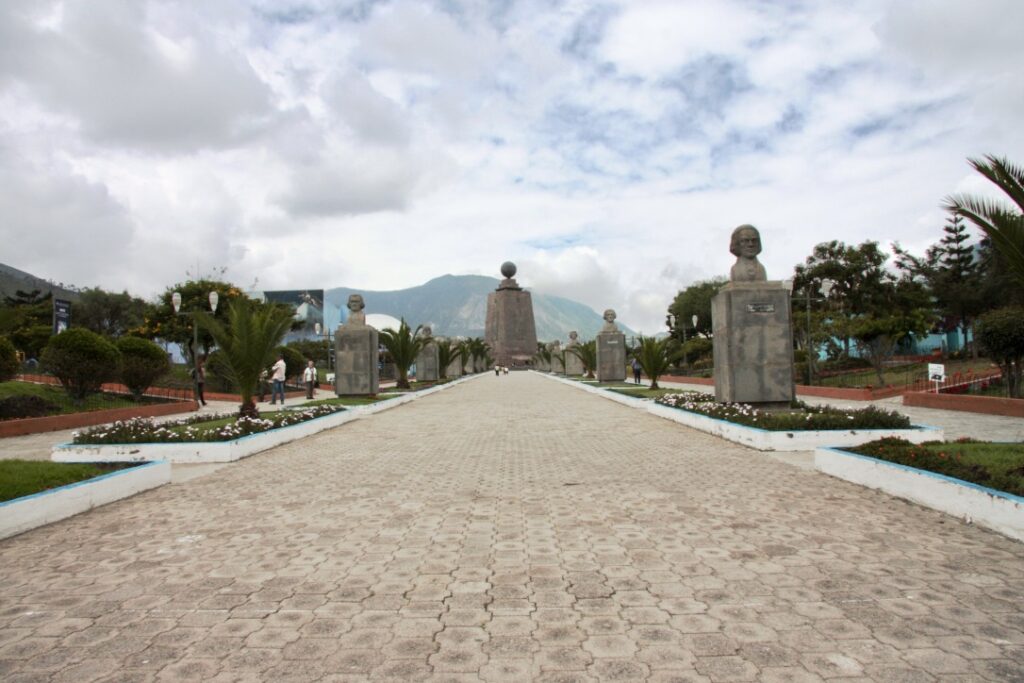 Start of the journey. Visit to the Mitad del Mundo monument, Ecuador