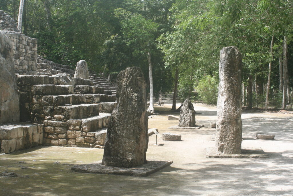 Maya ruins of Calakmul, Yucatab.