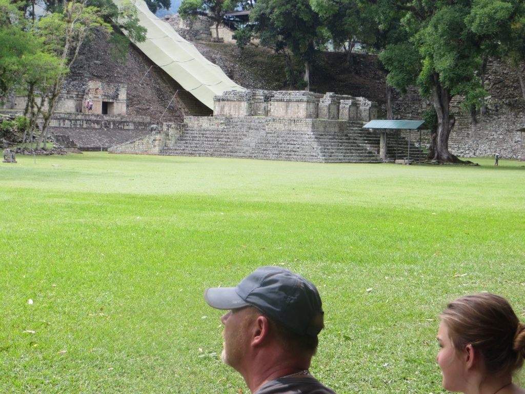 Me & my daughter Lisa at the Maya ruins of Copán.
