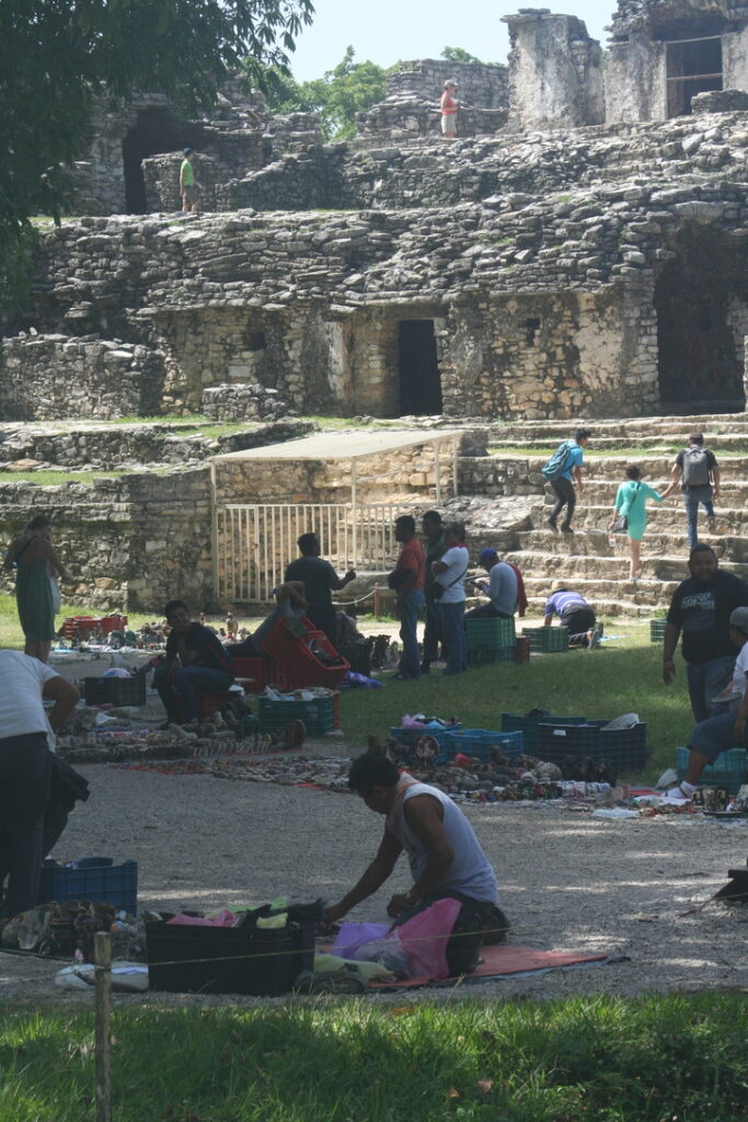 Souvenirs for sale near the temples of Palenque.