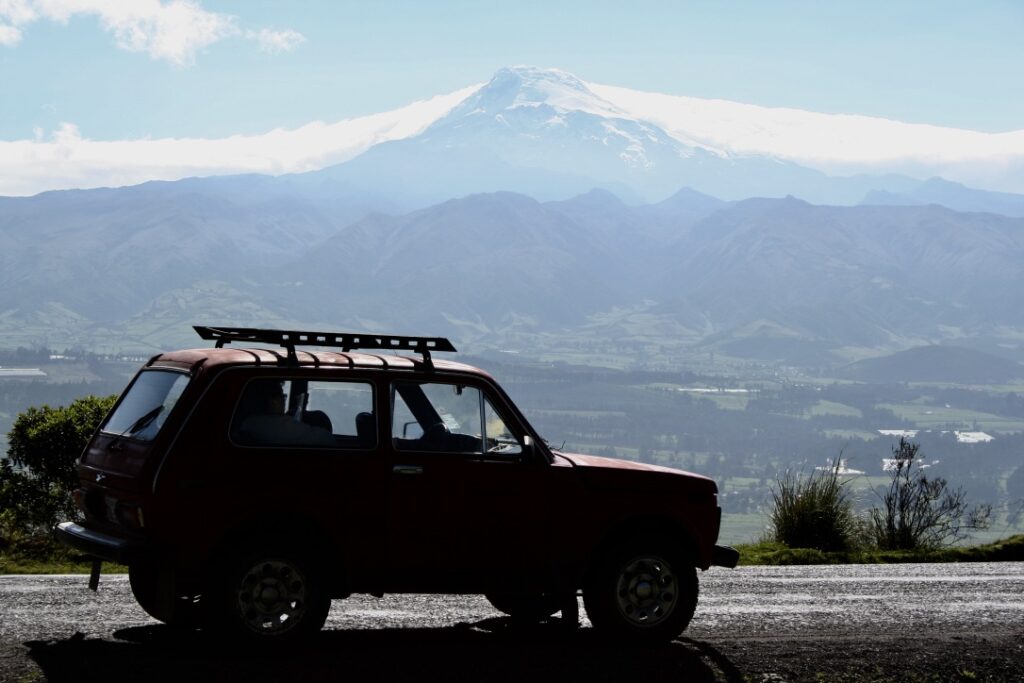 Mt. Cayambe in the background, Ecuador’s third highest.