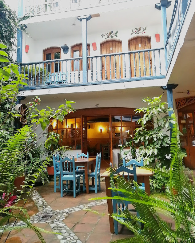 Inner Courtyard of Hotel Doña Esther, Otavalo, Ecuador