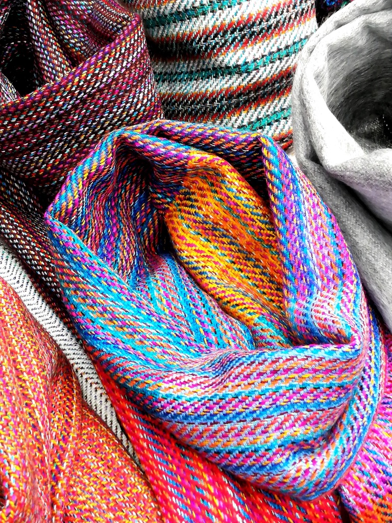 Textile products on the Otavalo market