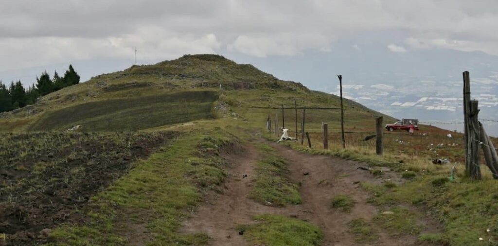 View of one of several Pucarás, you’ll find in the area of Pambamarca, Cayambe.  