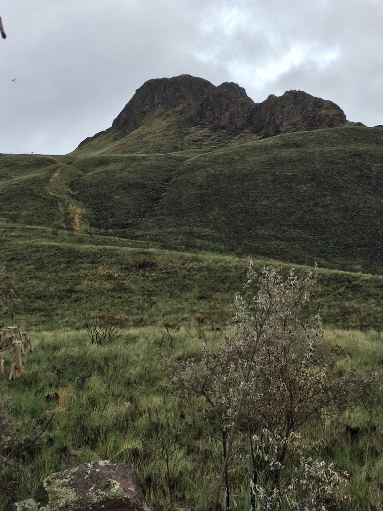 View of the first summit of the Fuya Fuya volcano, above Otavalo, Imbabura.