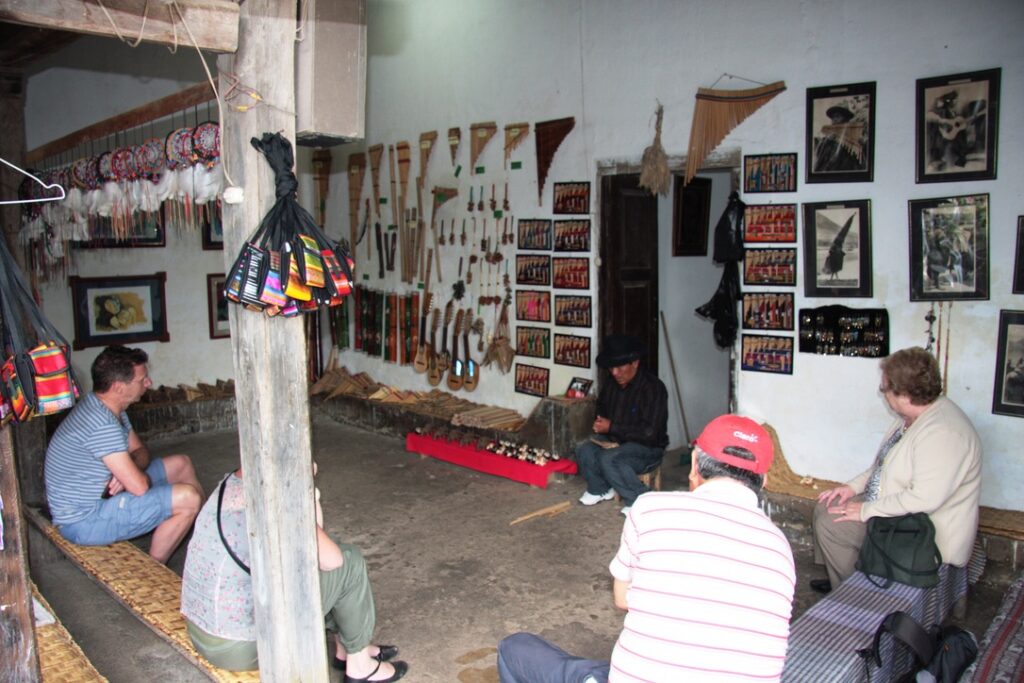 Workshop of an instrument maker near Otavalo.