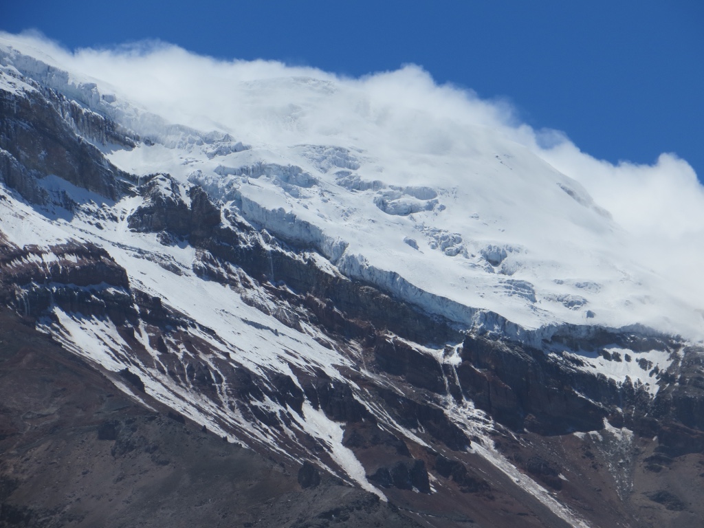 Close up, Chimborazo snow cap.