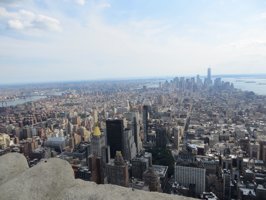 View from the Empire State Building to Lower Manhattan, New York.