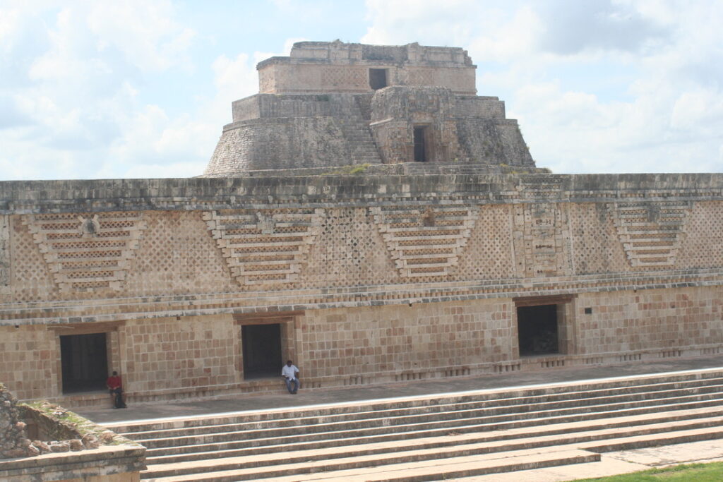 A visit to Uxmal, Yucatan, Mexico. Examples of Puuc Style-mosaics.