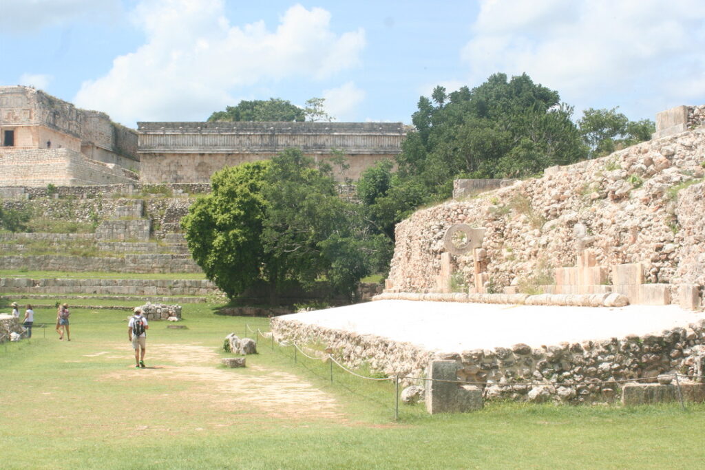The principal Ballcourt of Uxmal, Yucatán.