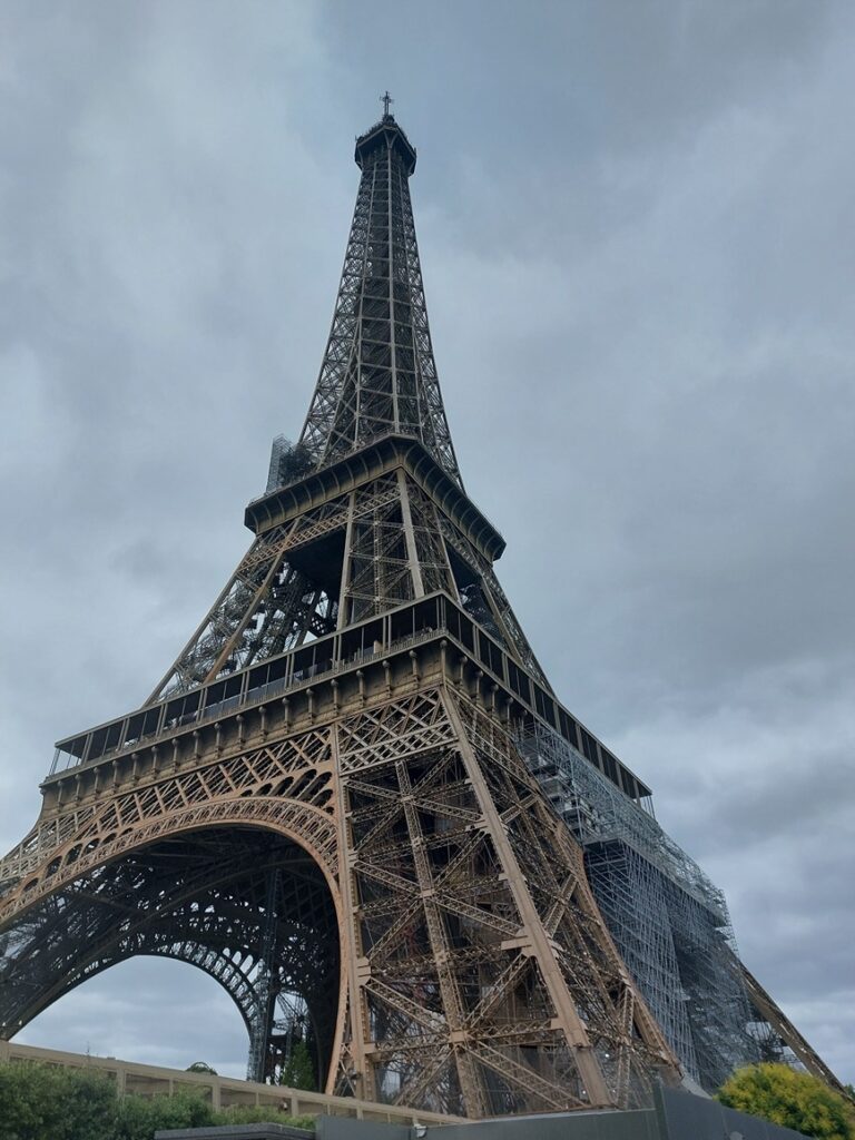 The Eiffel Tower, Paris from below.