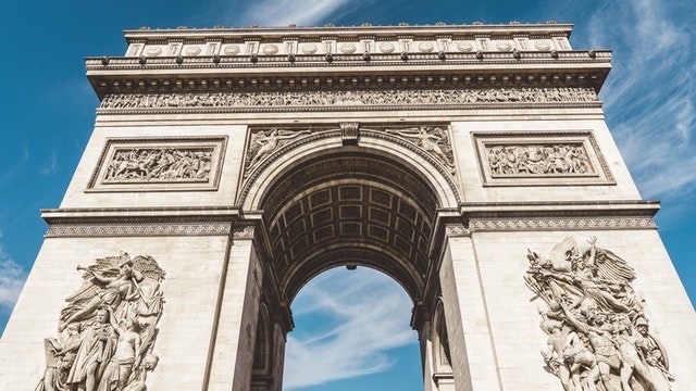 Visit to the Arc de Triomphe, Paris.