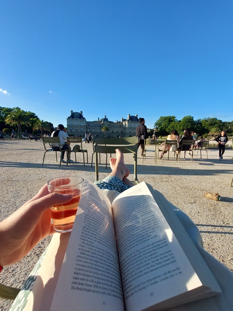 Taking a break in the Luxembourg Park, Paris