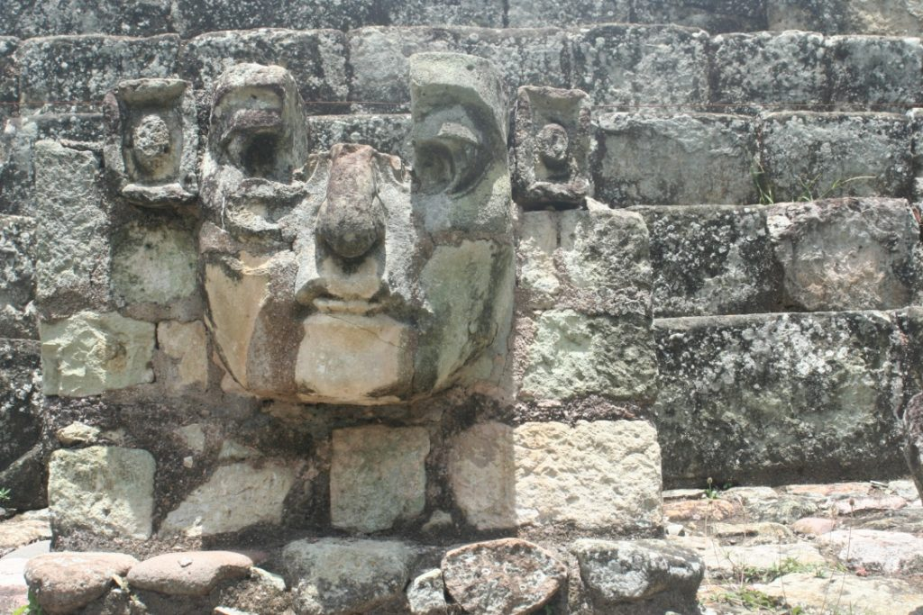 Maya head, Copán, Honduras. One of the themes in my travel blog. 