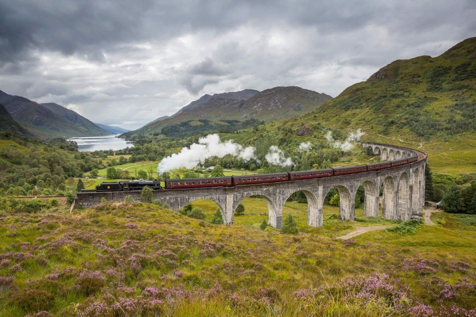 Impressions of the Isle of Skye region, Scotland. An old rail bridge & passing train.