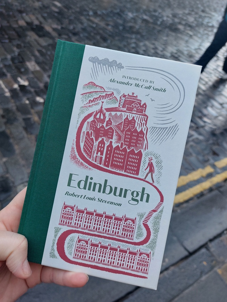 Book cover Robert Louis Stevenson' book about Edinburgh.