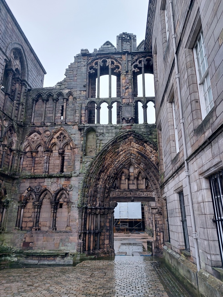 Impressions of the Palace of Holyroodhouse, Edinburgh, Scotland. The Abbey.