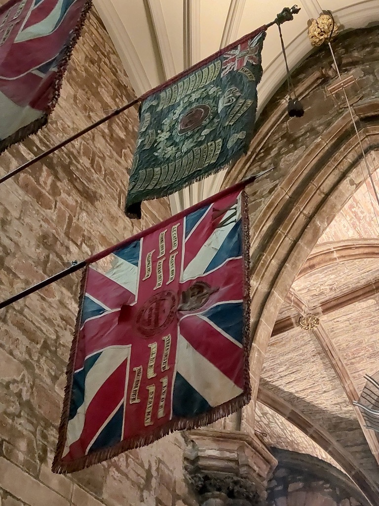 Impressions of St. Giles' Cathedral, Edinburgh. Flags.