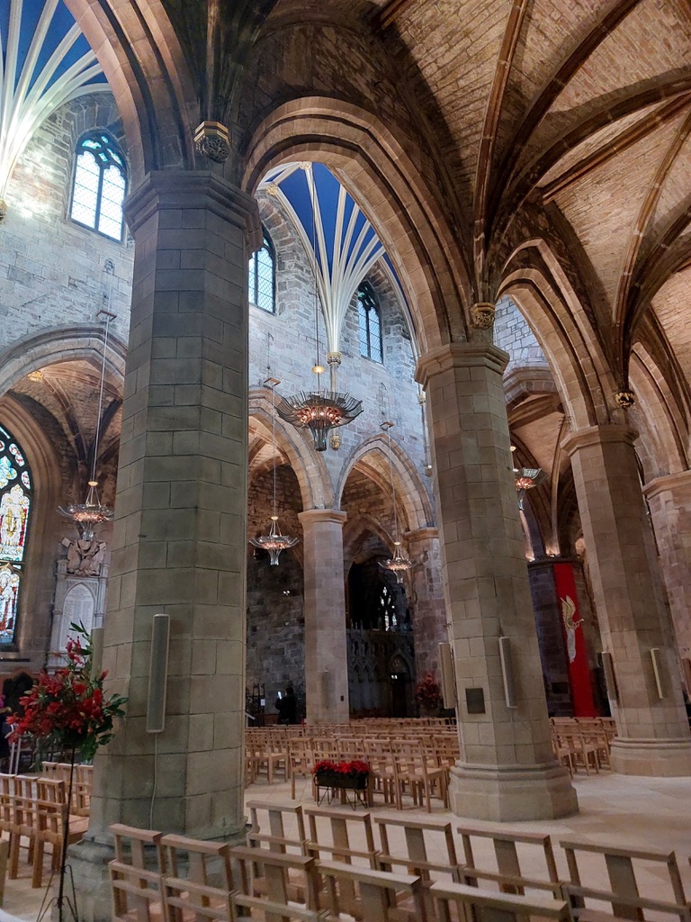 Impressions of St. Giles' Cathedral, Edinburgh. Church' Interior.