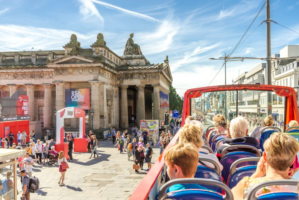 The Hop-on Hop-off City Sightseeing bus is one of the popular things to do in Edinburgh.