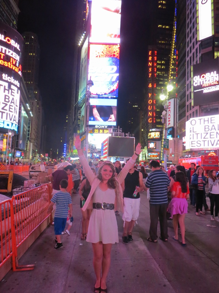 Our daughter Lisa on Times Square.