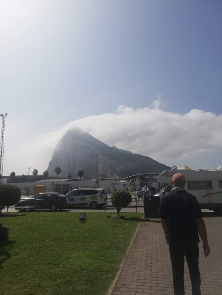 View of the Rock of Gibraltar, United Kingdom, but bordering Spain. 