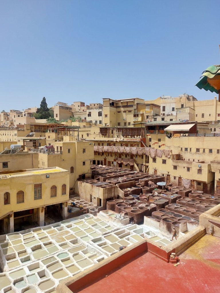 Overview of the old tannery of Fez.