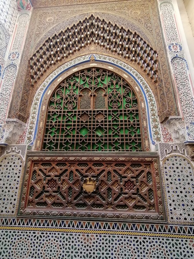 Detail of a religious monument located in the medina of Fez w spotted during our visit to Fez