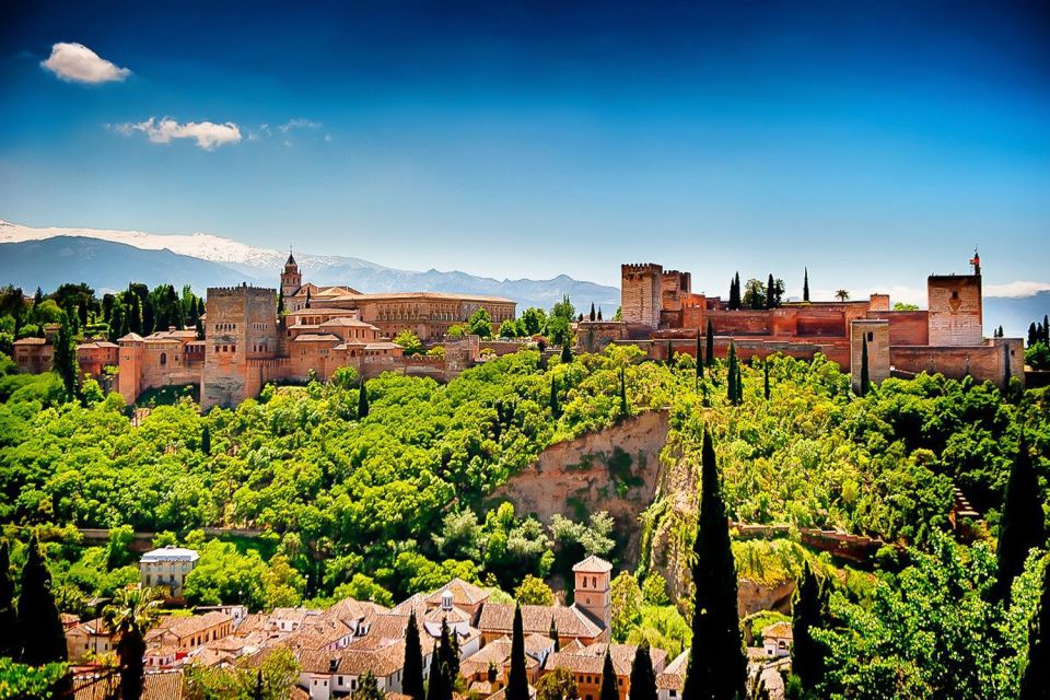 Overview of the Alhambra, high above Granada.