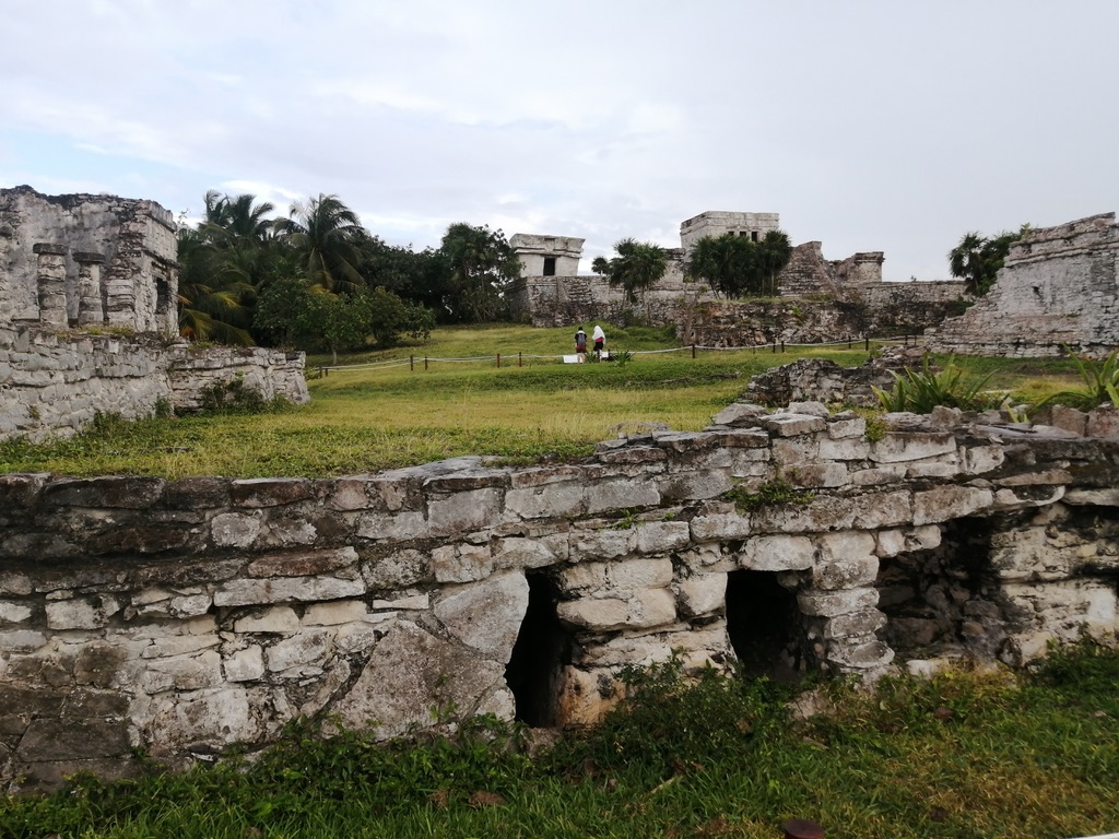 Overview of the Tulum Maya site on the Yucatán Peninsula of Mexico.