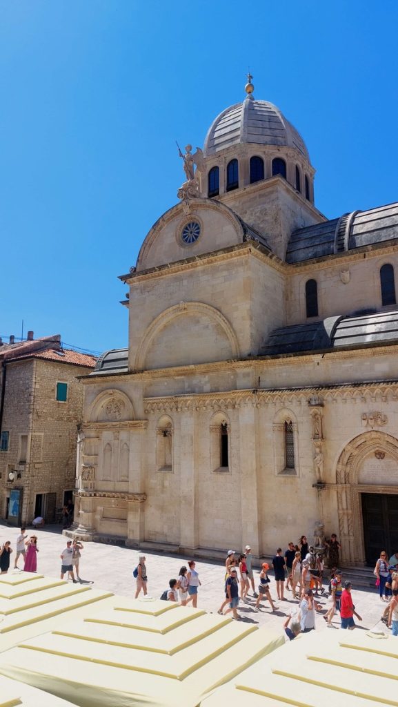 Impression of the exterior of the St. James Cathedral in Šibenik, Croatia.