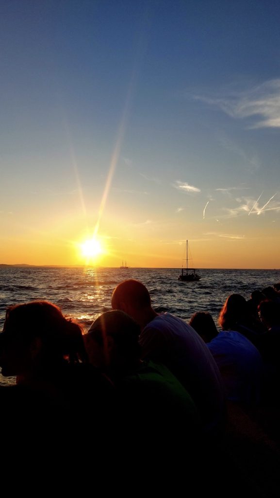 Impression of our visit to the quay of Zadar, Croatia - together with hundreds of other locals & visitors - to see the sunset.