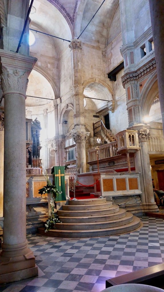 Impression of our visit to the interior of the St. James Cathedral in Šibenik, Croatia.