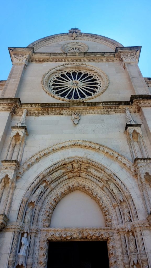 The entrance of the St. James Cathedral, Šibenik.