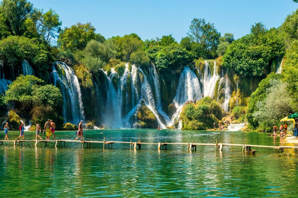 Overview of the Kravica Waterfalls, Bosnia-Herzegovina