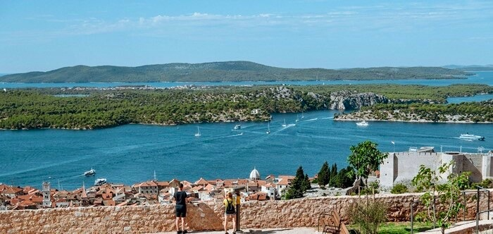 View from the St. John Fortress, with the St. Michael Fortress to the right. 