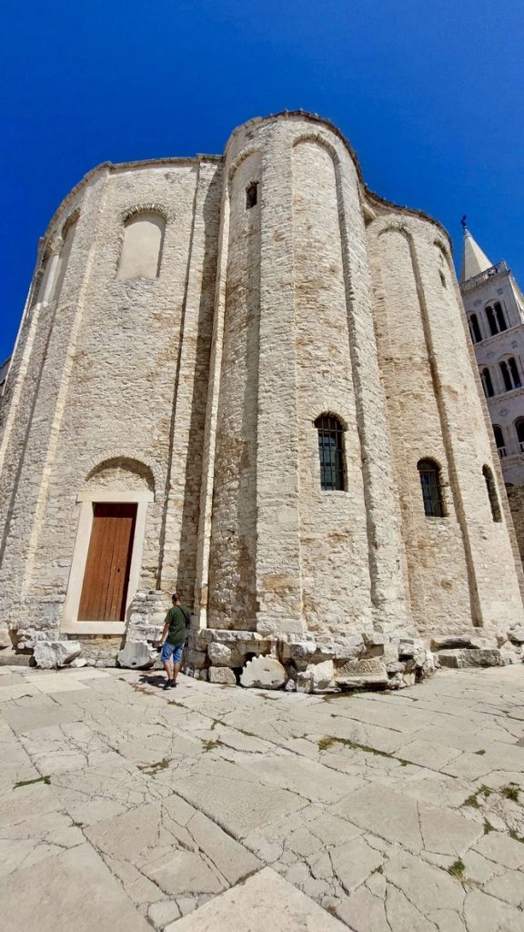 The Roman remains behind the Saint Donatus Church.