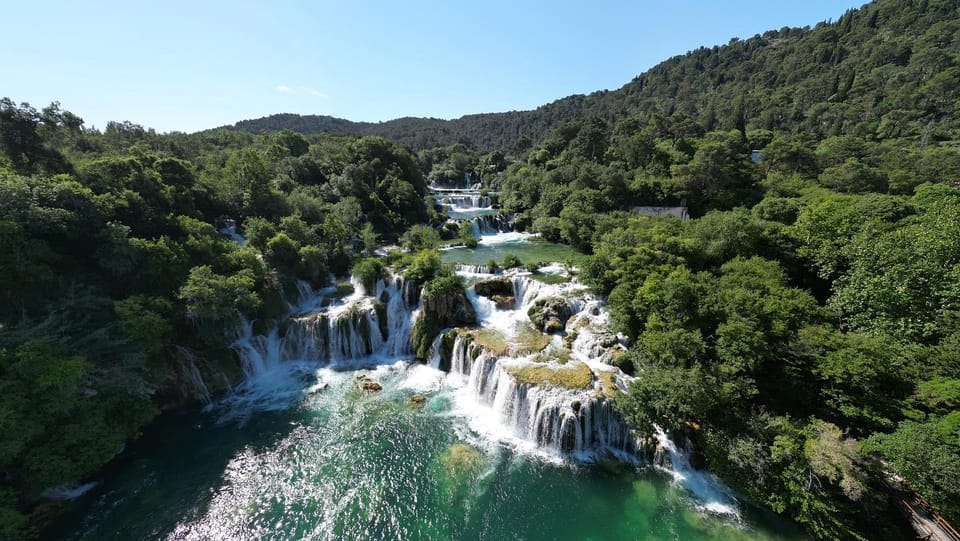 Bird-eye view of the Krka Lake area near ZadR.