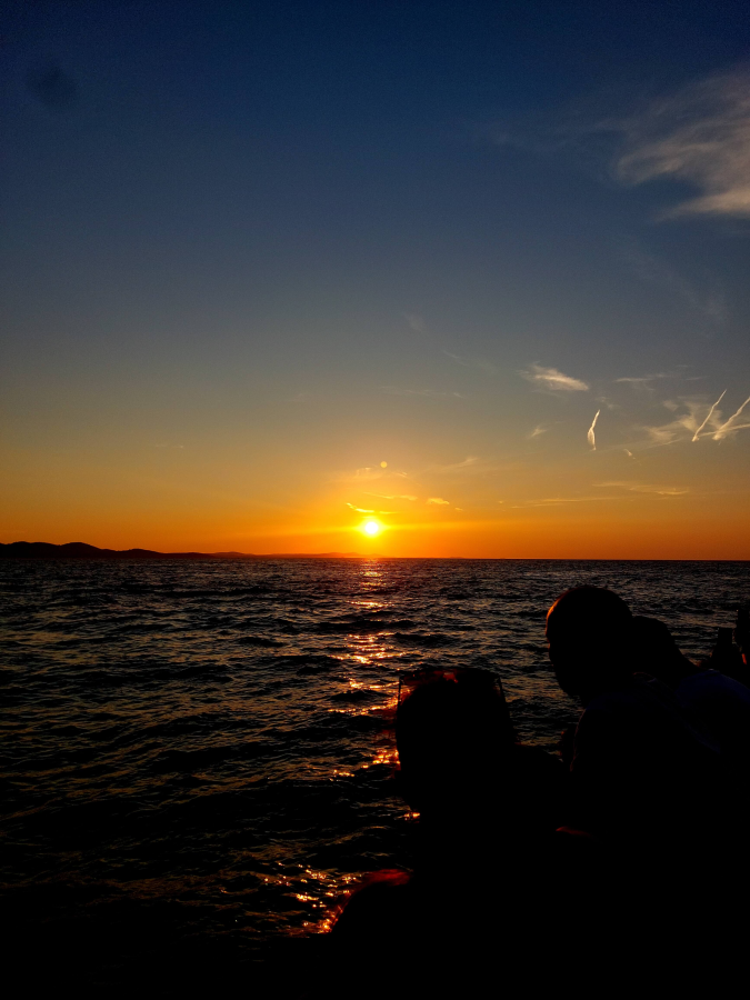 Sunset at Zadar, Croatia.