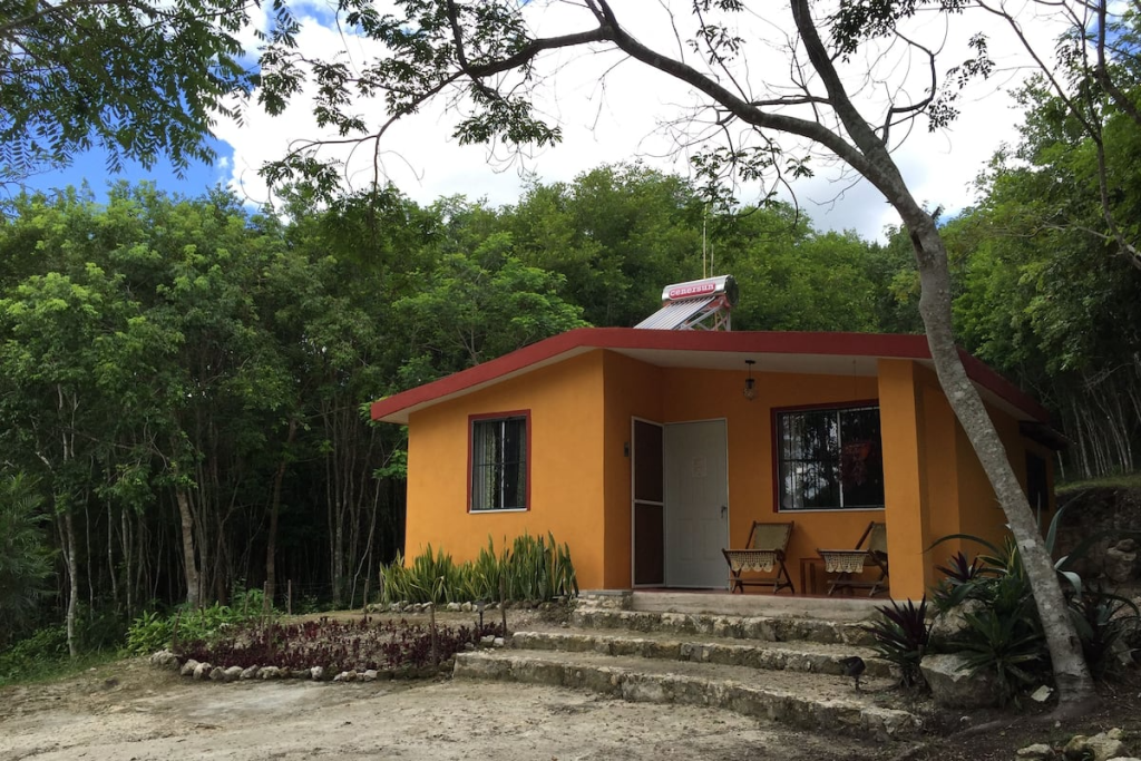 A private cabin at the Hotel/Inn Casa Kaan, Xpujil.