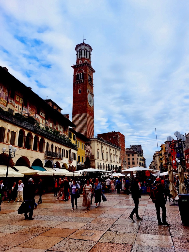 Visit to the Piazza delle Erbe, Verona.