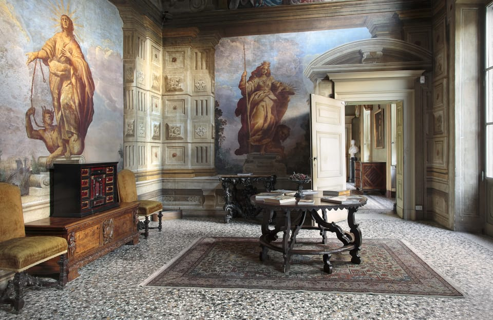 One of the rooms you can visit of the Palazzo Moroni, Bergamo.