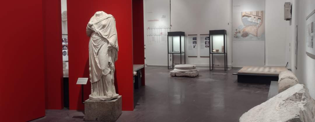 One of the halls of the Archeological Museum in Bergamo.